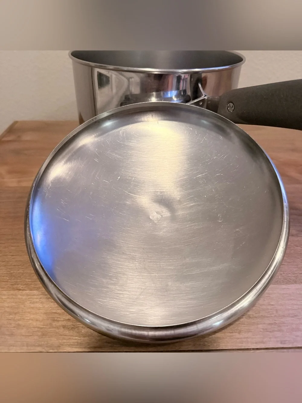 Vintage Revere Ware 3 Qt Copper Clad Stainless Steel Saucepan w/ Lid 1801